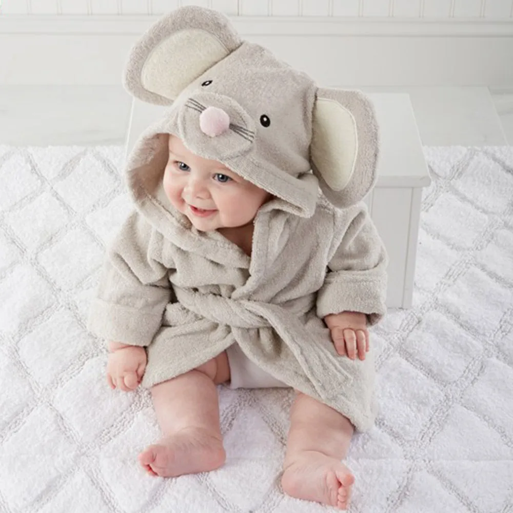 gray-mouse-S Детское банное полотенце с мультяшным животным милым персонажем, квадратное полотенце с капюшоном, одеяло для новорожденных Пеленка, набор постельных принадлежностей, детские вещи для новорожденных - Цвет: gray-mouse-S