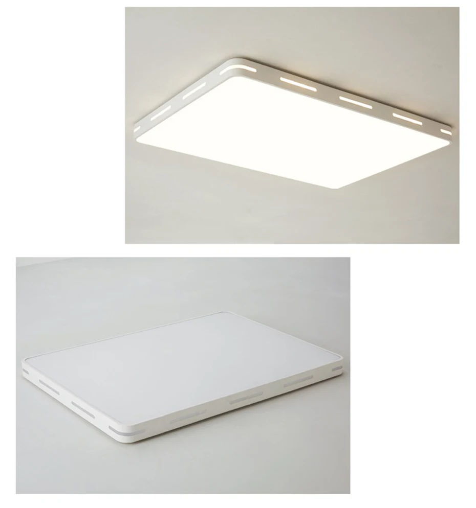 Современный ультра-тонкий практичный 5 см светодиодный потолочный светильник Железный квадратный черный/белый Потолочный светильник для гостиной спальни внутреннего освещения