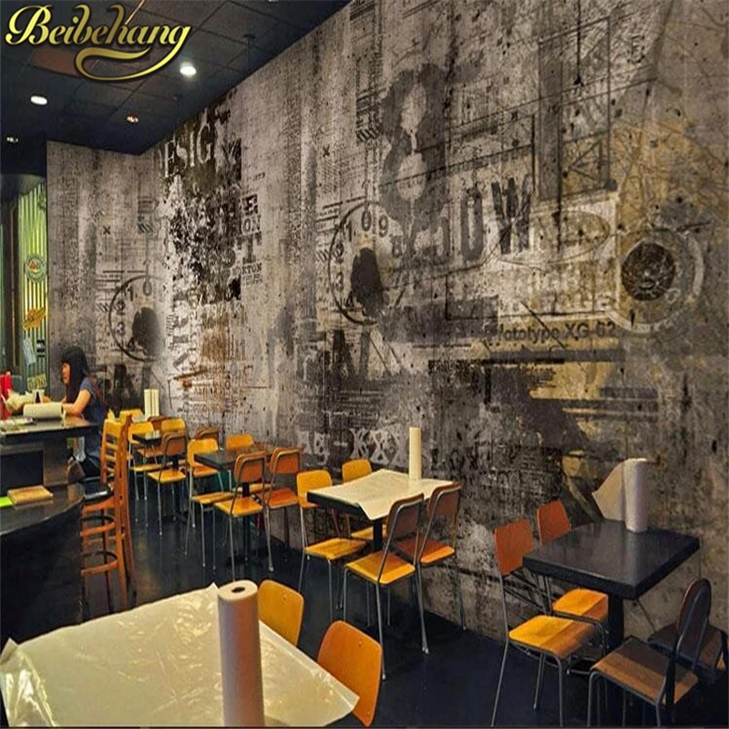 Beibehang пользовательские фото обои фрески Роскошные граффити искусство стены газета бар KTV ностальгические фоны papel де parede