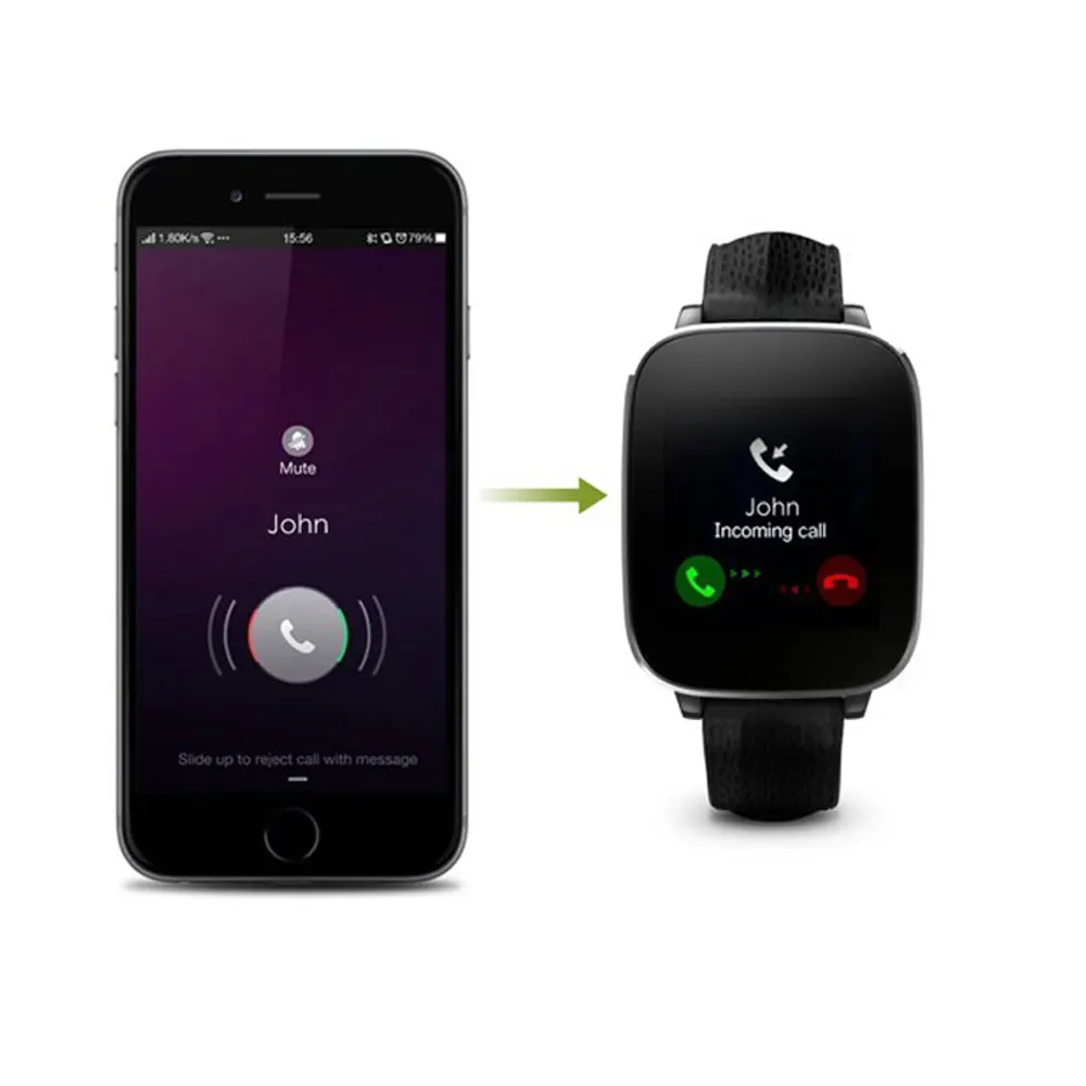 Original L10 Smart Watch Genuine Leather Belt Waterproof Watches LCD Touch Screen Bluetooth font b Smartwatch