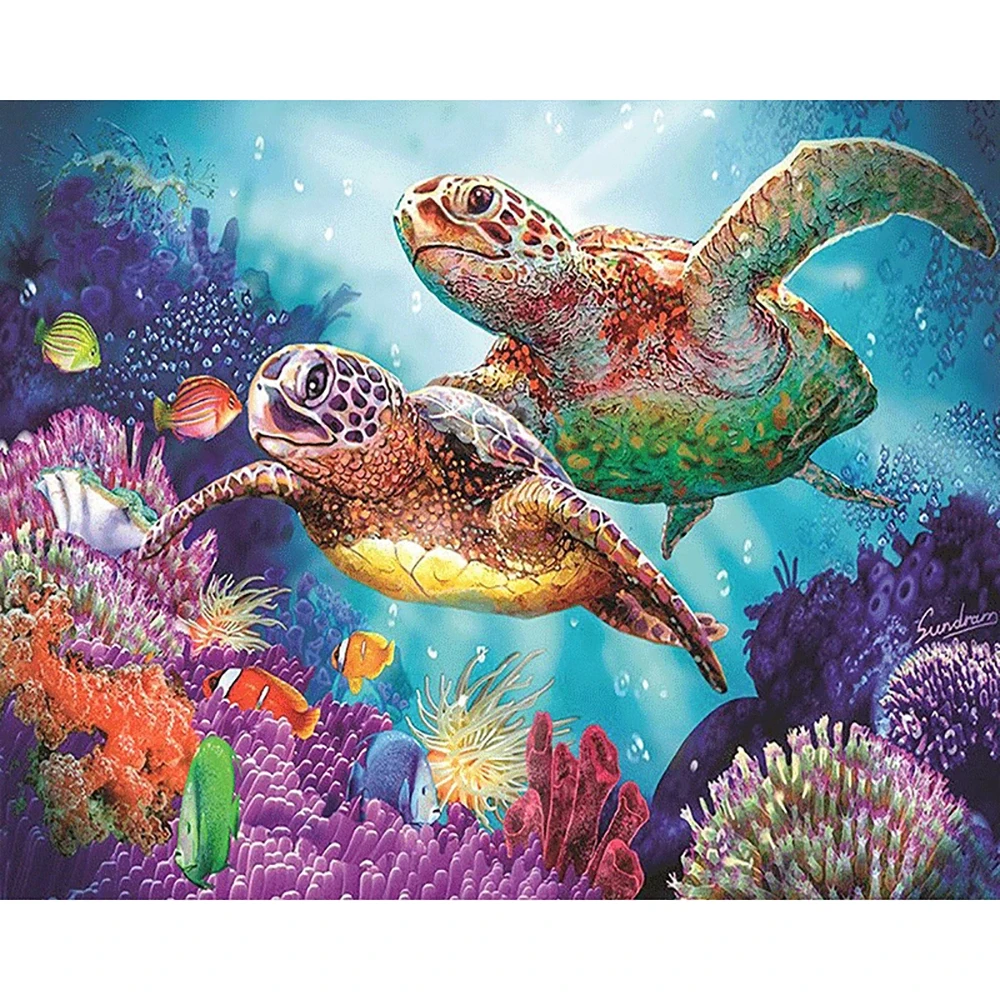 

Diamond Painting Diamond embroidery 5d diy full square Sea Turtles diamond mosaic daimond painting diamond paint