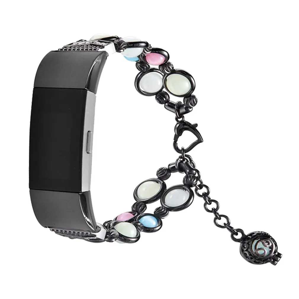 Подходит для gear Fit 2 браслета светящиеся бусины чистые часы ручной работы с Fitbit металлическим ремешком