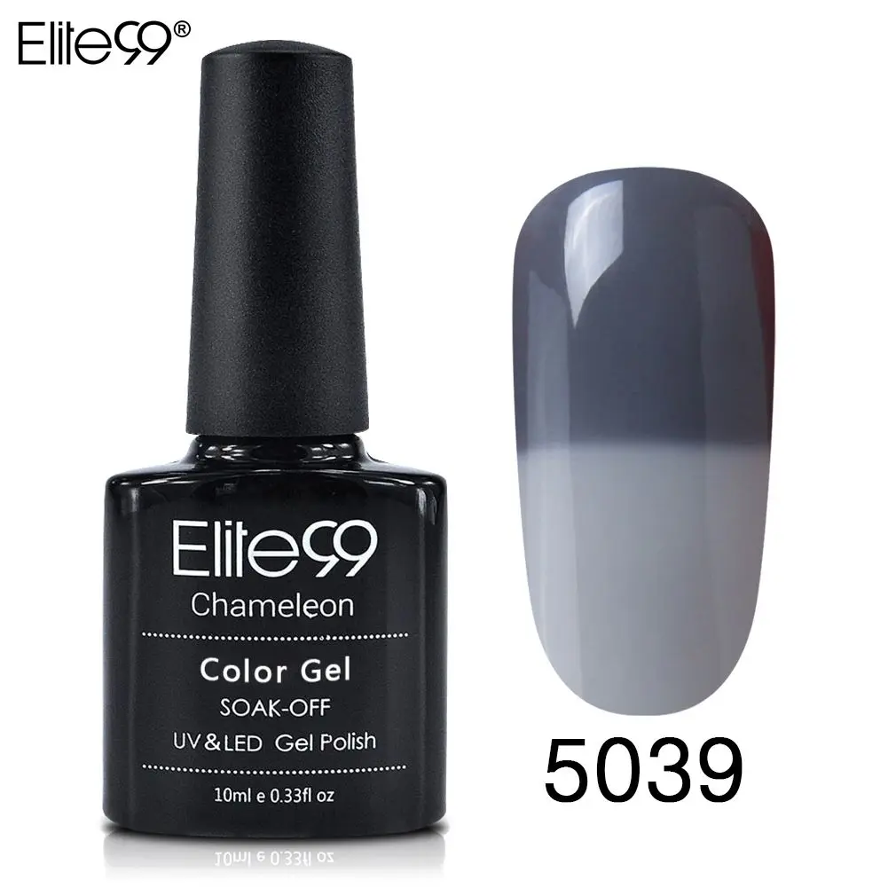 

Elite99 Changing Color Chameleon Soak Off gel Polish 10ml Chameloen Gel Top Base Coating Temperature Change Gel Lacquer Pick 1