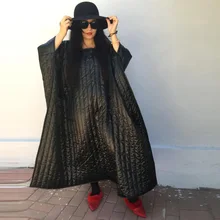 Superaen roupas femininas 2021 inverno novo parkas casacos preto manto quente de grandes dimensões bat manga outwear casacos plus size