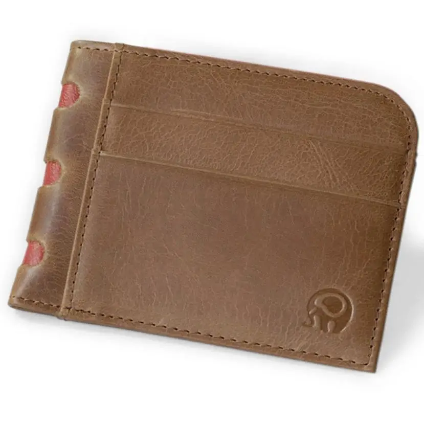 Business Card Holder Mens Wallet Money Bag Leather Male