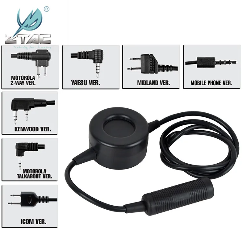 Z-Tac военные наушники Comtac II He50 MSA SORDIN HD03 Midland страйкбол элемент PTT Kenwood для тактической радио авиационной гарнитуры