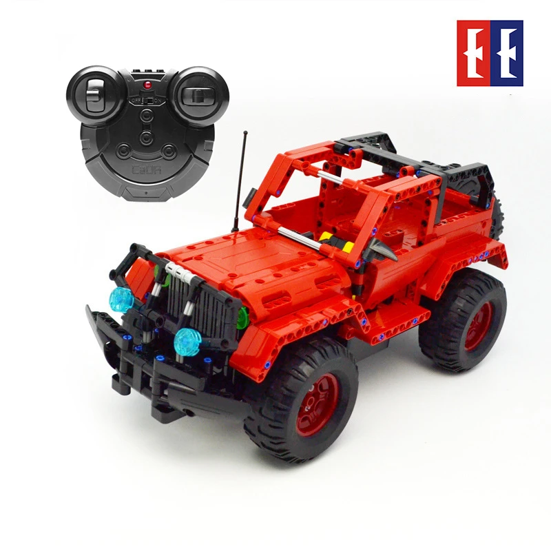 

531PCS Technology Series Remote Control JEEP Sports Car Children's Educational Building Blocks RC Car Toys for Children