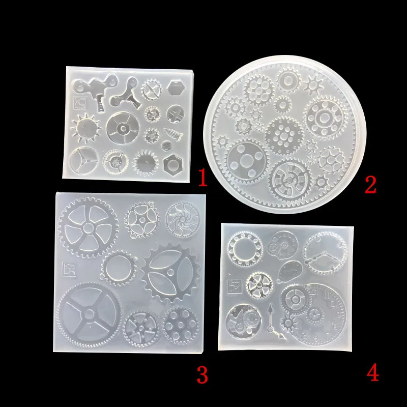 

1PC New Transparent Silicone Mold 3D Fondant Gear Steam Punk Silicone Cake Mold Gear Screw Chocolate Cupcake Mould LB 456
