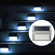 Солнечная энергия сенсор настенная Светодиодная лампа лестница свет сад ступеней лестницы настенная лампа Водонепроницаемая для аварийного освещения на улице IP65