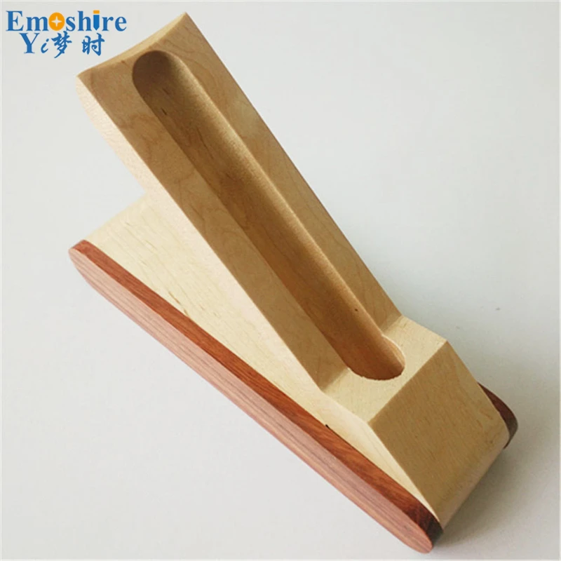 Emoshire Factory Outlet Wooden Pen Holder Wood Cloth Folding Redwood Pen Holder Pen Box Customized (5)