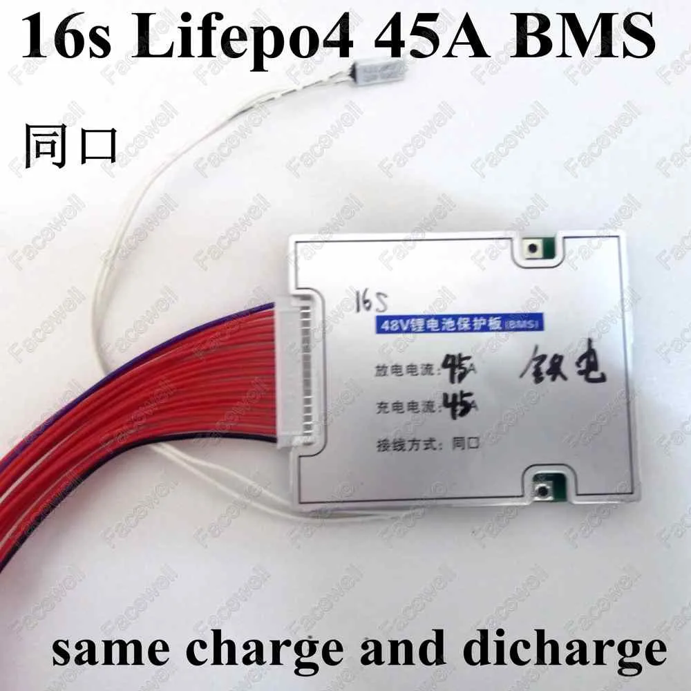 Brand Bms 16s 48v 45a Lifepo4 Battery Pack 16s Bms Cell