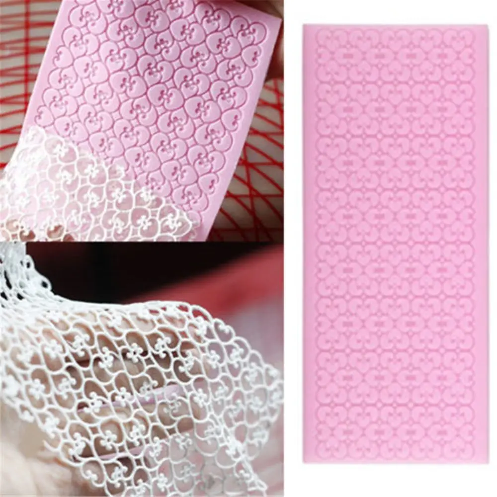 

Lace Silicone Mold Mould Sugar Craft Fondant Mat Cake Decorating Baking Pastry Decor Tips Tools Cake Border Decoration Xmas Gift