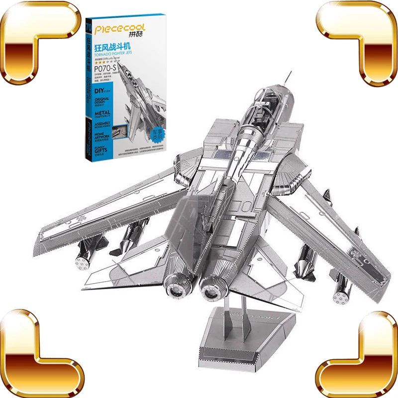 

New Arrival Gift Tornado Fighter Jets 3D Metal Model Plane DIY Assemble Toy Game Alloy Military Collection Education Decoration