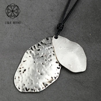 

Silver Color Pendant Necklace Choker Necklace Women Accessories Fashion Decoration suspension Alloy jewelry Long Rope Chain 2020