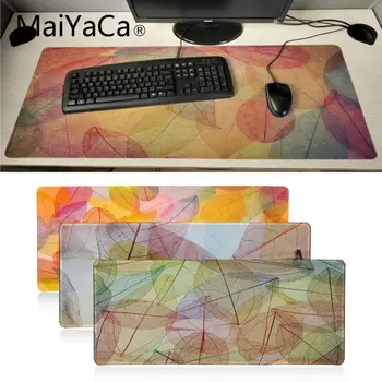 

MaiYaCa Autumn transparent leaves Pattern Laptop Gaming Mouse pad Large Anti-slip Keyboard Pad Desk Mat muismat For DOTA gamer