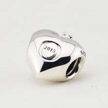 Клубные подвески в виде сердца, 925 пробы, серебряные женские бусы в виде короны любви для изготовления ювелирных изделий, европейские очаровательные браслеты Berloque