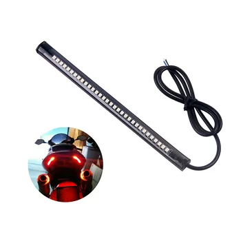 

Universal Flexible 32LED Motorcycle Light Strip Tail Brake Stop Turn Signal Light 8" Red and Amber Led Color