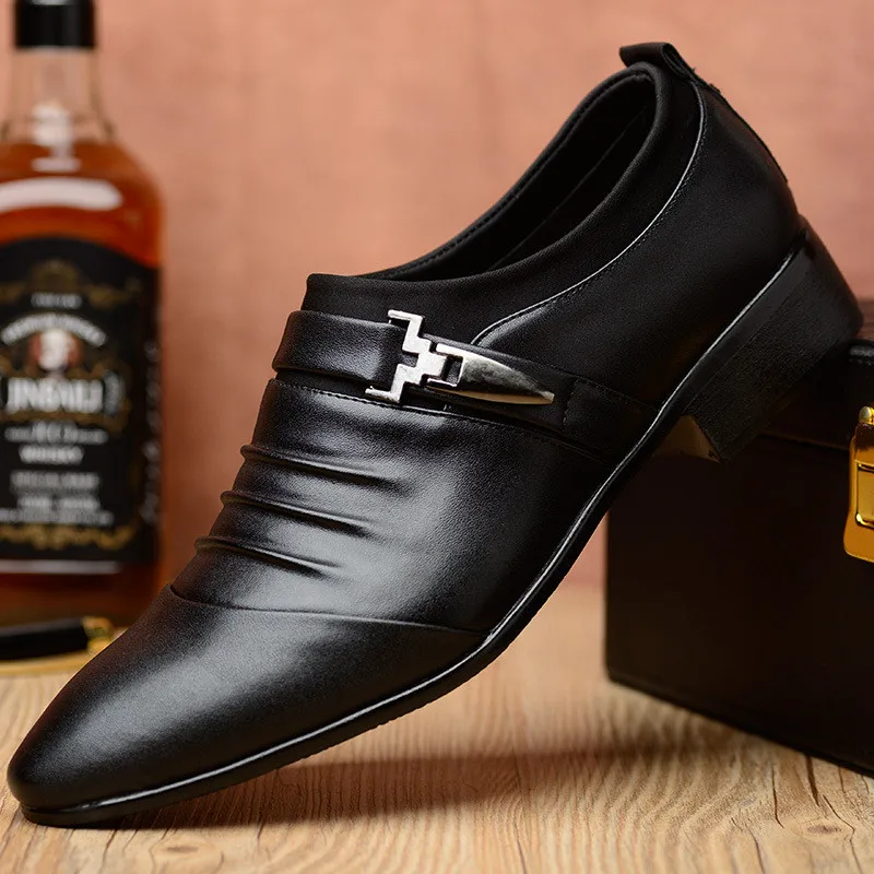 

Big Size 38-46 Oxford Shoes For Mens Dress Shoes Black Pointed Toe Wedding Formal Shoes Men Footwear Zapatos De Hombre PINSV