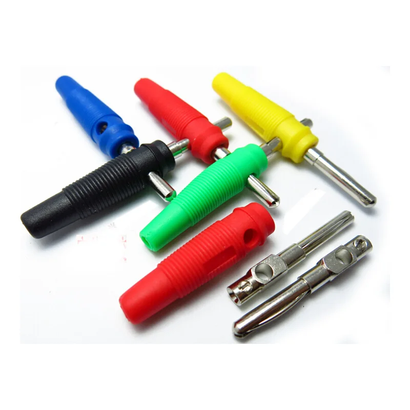 10pcs/lot 4mm Solderless Stackable Banana Plug 20A Large Current High