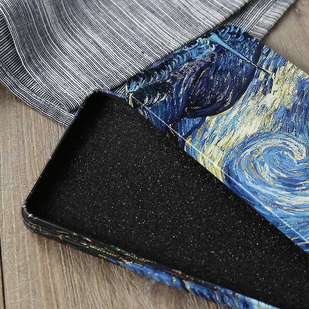 CASEIER Starry Night Phone Case + Gift Box For iPhone 5 6 7 8 Plus X Emboss Patterned Cover New Year Unique Gift Funda Capinha