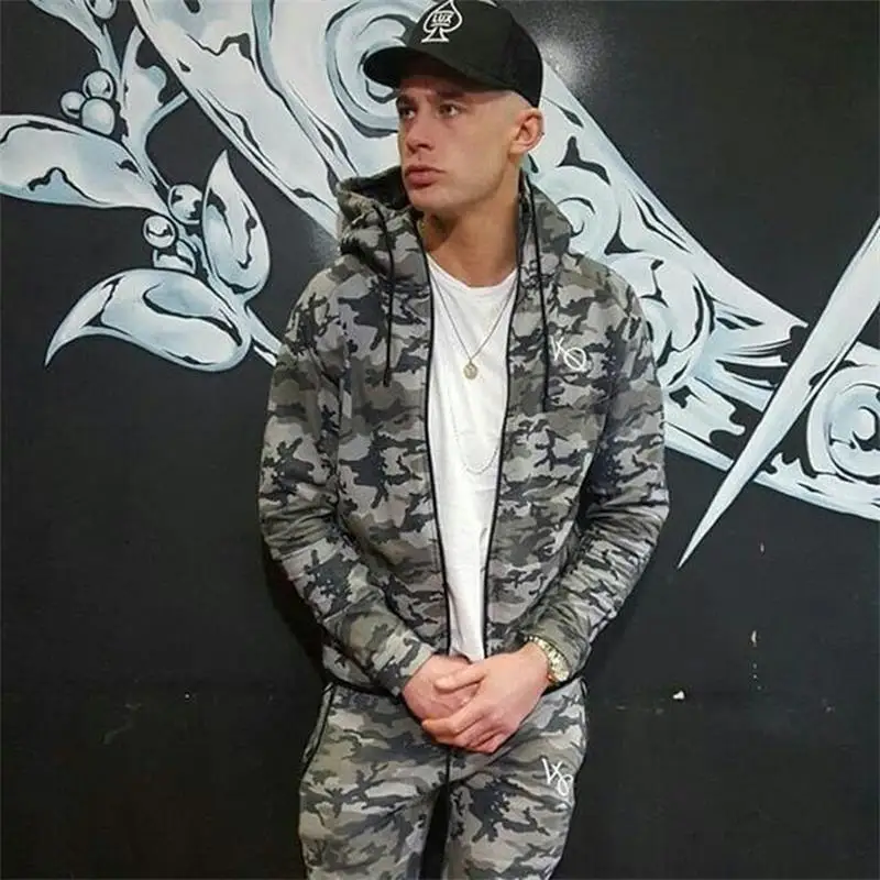 

2018 New Running Sweater Men's Camouflage Long Sleeve Hoodies Warm Hooded Sweatshirt Jacket Sport Outwear Outdoor Exercising