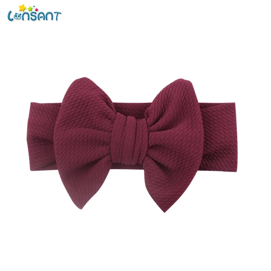 

LONSANT Baby's Headwear New Colorful Newborn Toddler Headband Ribbon Elastic Princess Baby Headdress Kids Hair Band Bow Knot