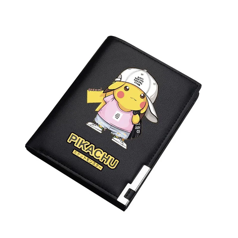 2 Pokmon Pikachu, Женский Длинный кошелек Kawaii, карманный монстр, сумка для денег, из искусственной кожи, маленький кошелек, мультфильм, ID, держатель для карт, женский клатч - Цвет: 2