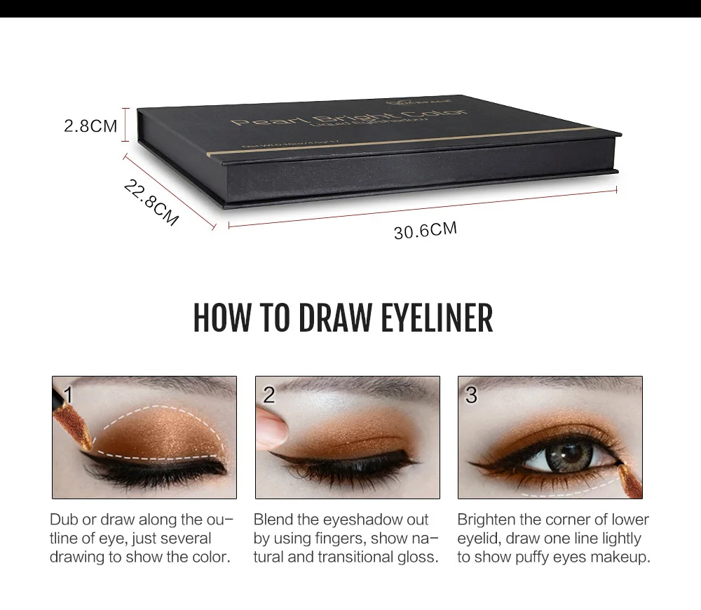 2017 17 Shades Long Lasting Glow Liquid eyeshadow Combining Glitter Particles Cosmetics Powder Eye Makeup Tool Kit Set Bright Color (7)