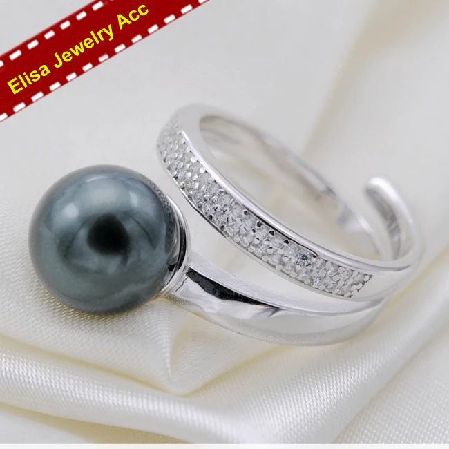 Кольца из серебра S925 пробы с жемчугом аксессуары модные кольца фурнитура и
