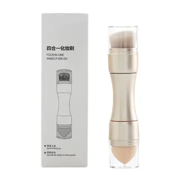 

4 in 1 Cosmetic Makeup Brush 4 Different Heads Foundation Loose Powder Concealing Eye Shadow Lip Multifunction