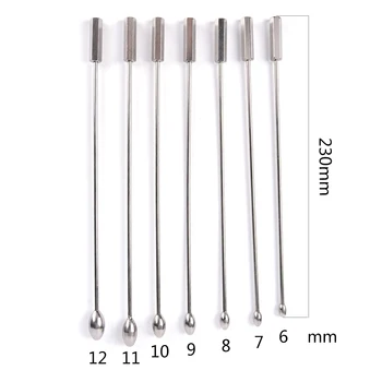Metal Urethral Catheter Penis Male Urethral Dilator Penis Plug Urethral Sounding Toy Adult Products For Men 6/7/8/9/10/11/12mm male urethral catheterization simulator bix h70 2 wbw034