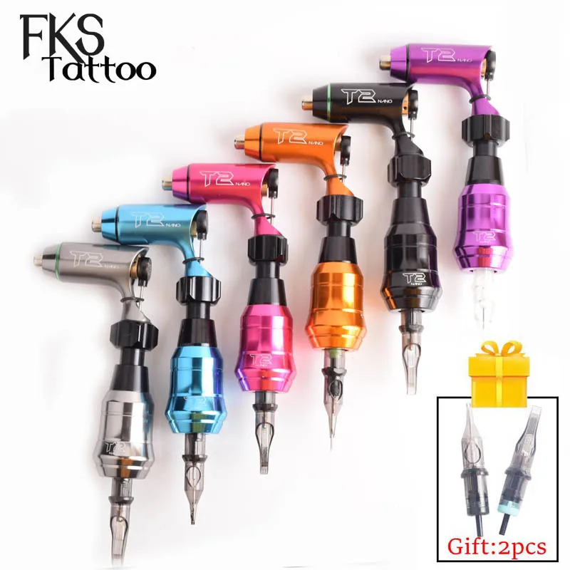 

T2 Nano Rotary Tattoo Machine With Cartridge Grip Tatoo Machine RCA Tattoo Pen