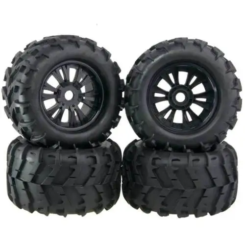 

4pcs/set Bigfoot tires 150*80MM Rubber Sponge Tyre Rim Wheel Hex 17MM For RC 1/8 HSP 94083 94087 Off Road Monster Truck