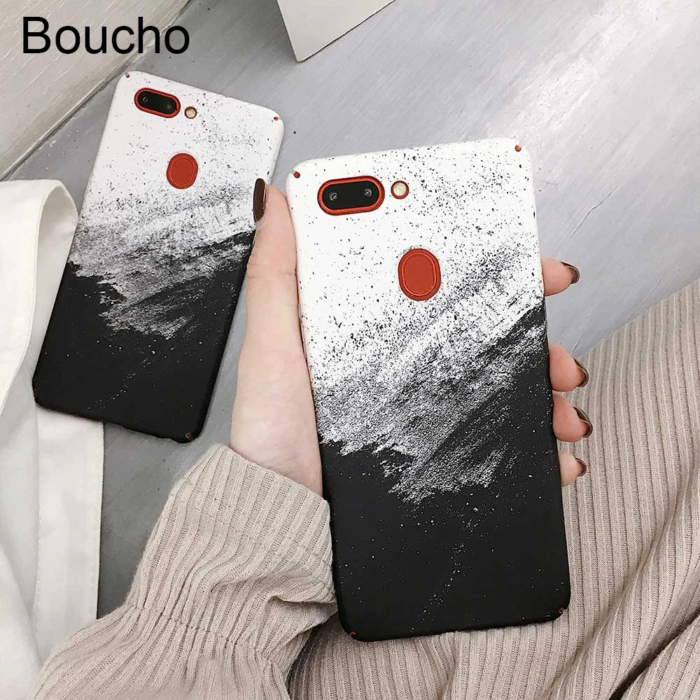 

Boucho Phone Case For OPPO R11S R11 R9 R9S Plus R15 Matte PC Cover For OPPO A57 A59 A3 A5 A73 A83 A79 R17 K1 A7X Cases shell