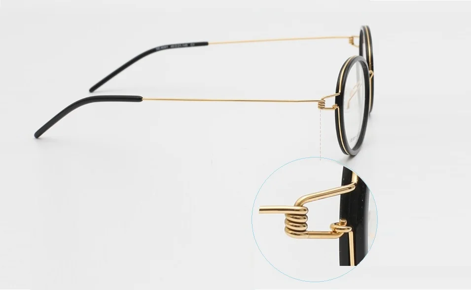 ELECCION ультралегкие Титановые и ацетатные корейские круглые очки оправа женские близорукость очки для коррекции зрения в оправе мужские Безвинтовые очки