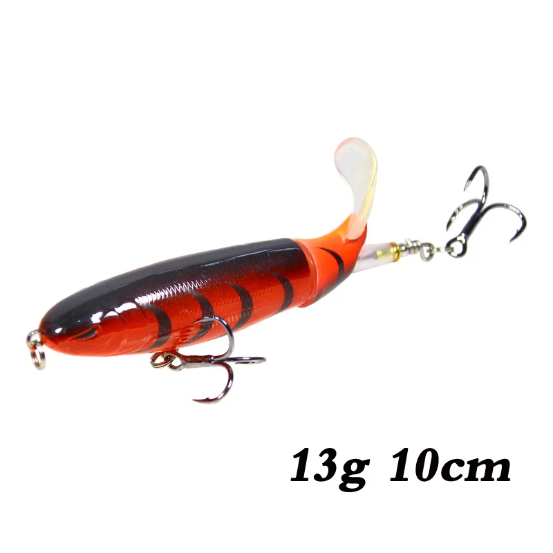 1 шт. Whopper Plopper рыболовные приманки 10 см 17 г Topwater рыболовные приманки искусственные приманки Plopper мягкий вращающийся хвост рыболовные снасти Geer - Цвет: L