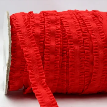 

1616231,16MM Solid Crochet Flower Fold Over Elastic Ribbon,5 yards Hair ring DIY handmade clothing accessories ,