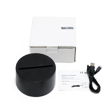 7 цветов черный светодиодный держатель лампы круглый RGB Светодиодный светильник база Сенсорная лампа база для 3D ночной Светильник