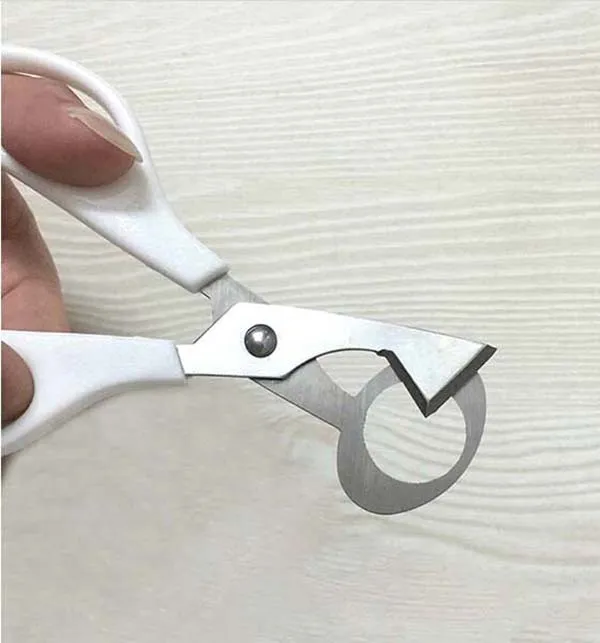 10pcs/Lot White Kitchen Scissors Quail Egg Cutter Quail Egg Scissors