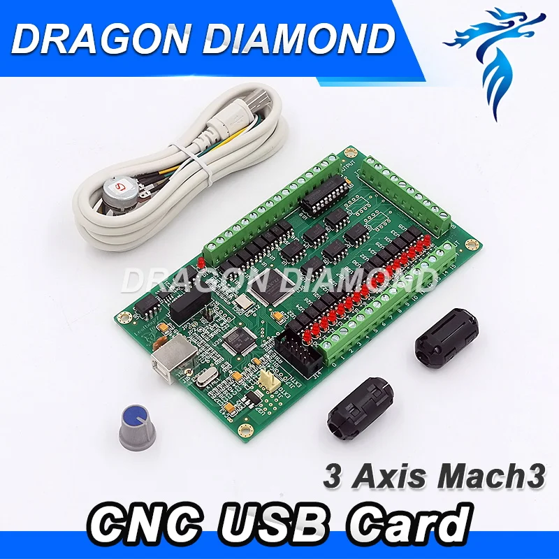 

3 Axis 4 Aixs CNC USB Card Mach3 200KHz Breakout Board Interface for CNC Machine CNC DIY