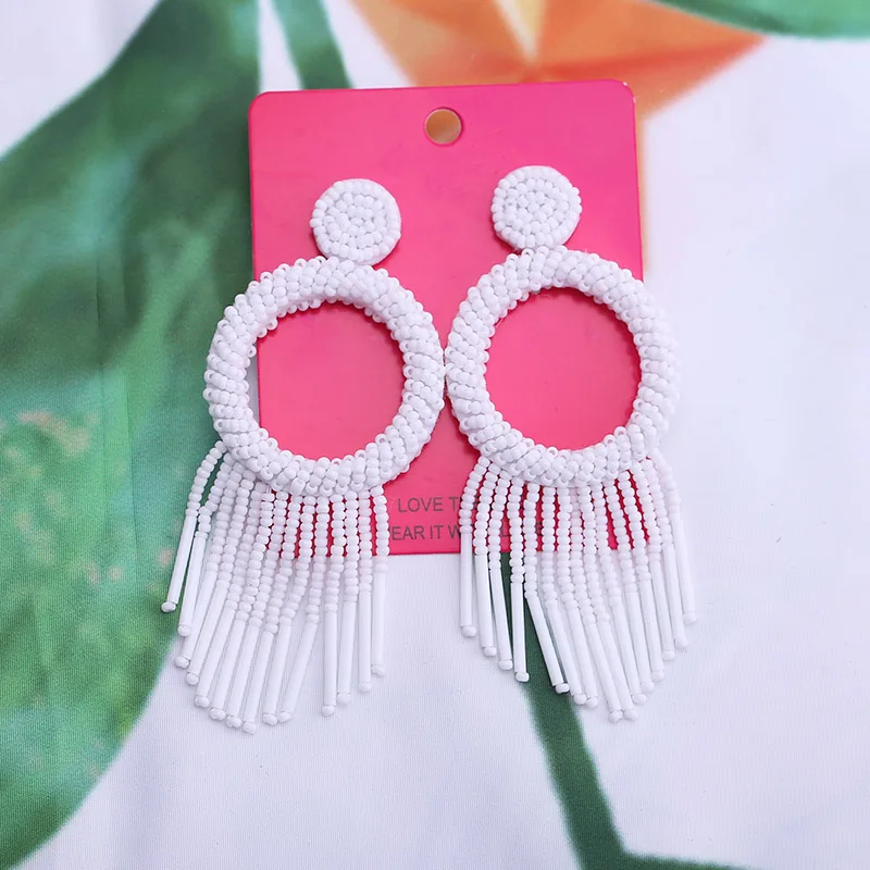 tassel earrings beads earrings  boho statement earrings (6)