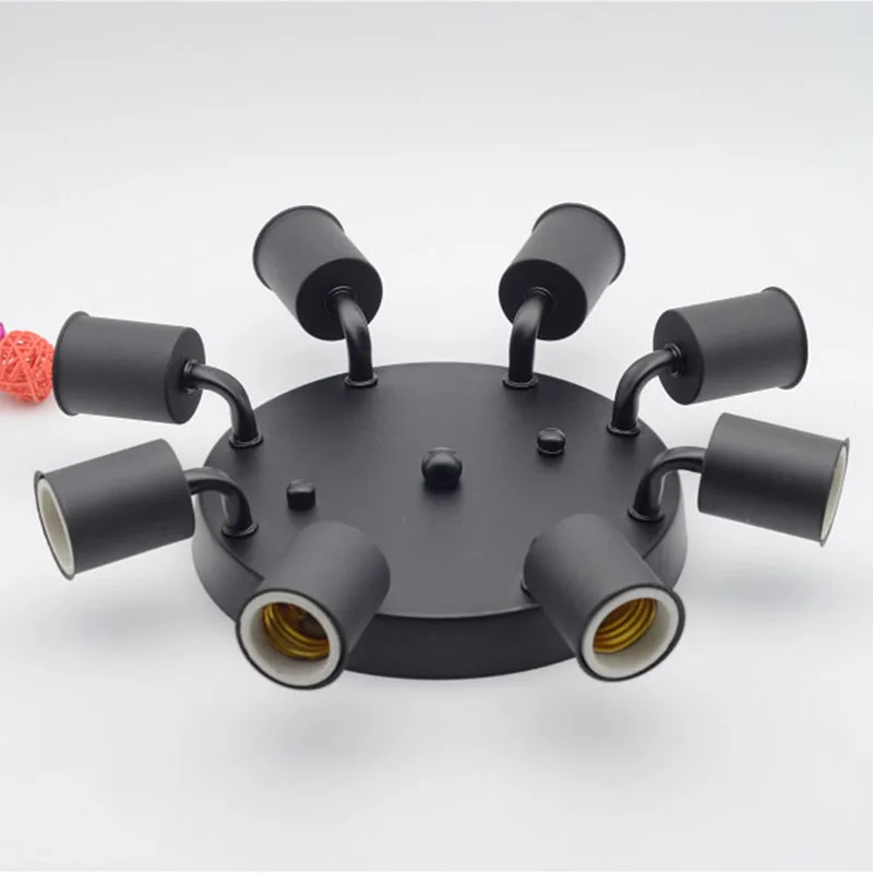 Modern 9 Lights Loft Ceiling Light Base Ceiling Mounted E26/E27 Lamp Holder Indoor Ceiling Wall Lighting Fixture