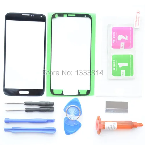 New Black Front Outer Glass Lens Screen Replacement For Samsung Galaxy S5 SV G900 G900A G900T