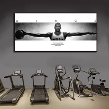 Большой Размеры Michael Jordan крылья Баскетбол шелковая ткань печати плакатов стены в искусстве украшения дома номер