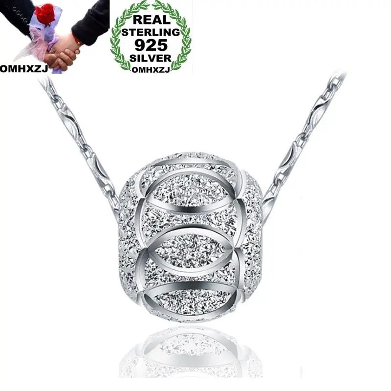 OMHXZJ Wholesale European Fashion Woman Man Party Wedding Gift Silver Beads 925 Sterling Silver Necklace Pendant Charm CA102 OMHXZJ Wholesale European Fashion Woman Man Party Wedding Gift Silver Beads 925 Sterling Silver Necklace Pendant Charm CA102