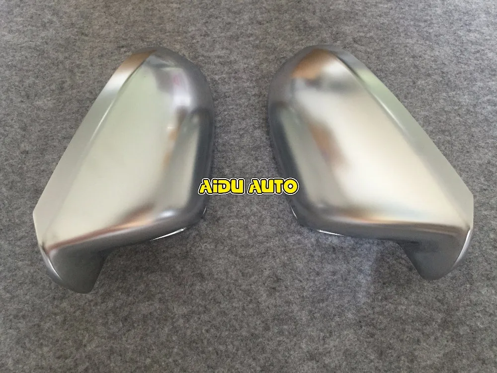 Высокое качество 1 пара для Audi A6 C7 PA сторона помочь Поддержка матовый серебристое хромированное Зеркало чехол накладка на зеркало заднего вида в виде ракушки