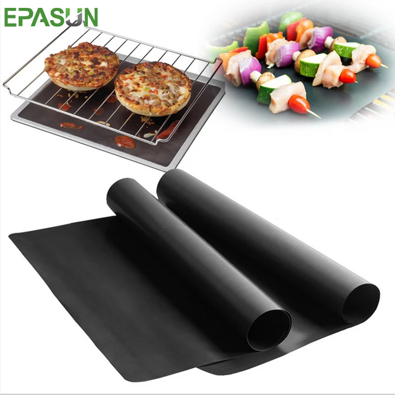 

EPASUN Non-Stick Teflon BBQ Grill Mat Heat Resistant Barbecue Baking Mat Sheet Liners Accessories Grill Mats Party Reusable Tool