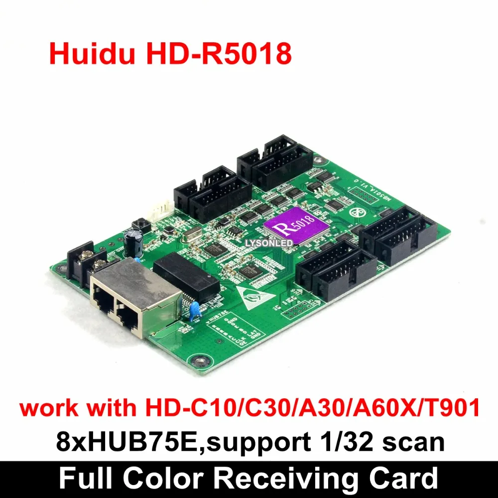 

Huidu HD-R5018 Full Color Receiving Card 8x Hub75E Ports Support 1/32 Scan LED Video Display(Work with HD-C15/C35/A3/HD-T901)