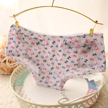 

Kids Young Underwear 3pc/bag 95% Cotton Low Waist Teenage Girl Briefs Panties Pants New Arrived Girls Print Hot Sale