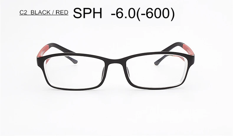 SUMONDY SPH-0,5 до-6,0 очки для близорукости для мужчин и женщин модный бренд TR90 оправа Очки для близоруких с диоптрией F168 - Цвет оправы: C2 (-6.0)